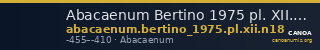 Abacaenum Bertino 1975 pl. XII.n18 — CANOA