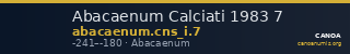 Abacaenum Calciati 1983 7 — CANOA