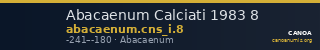 Abacaenum Calciati 1983 8 — CANOA