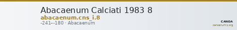 Abacaenum Calciati 1983 8 — CANOA