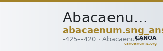 Abacaenum SNG ANS 1294 — CANOA