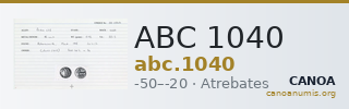 ABC 1040 — CANOA