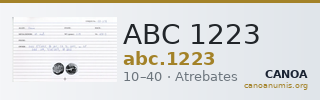 ABC 1223 — CANOA