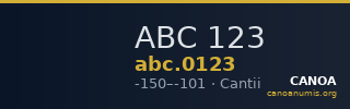 ABC 123 — CANOA