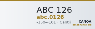 ABC 126 — CANOA