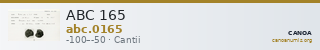 ABC 165 — CANOA