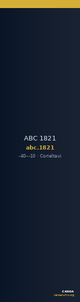 ABC 1821 — CANOA