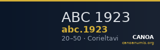 ABC 1923 — CANOA