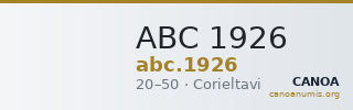 ABC 1926 — CANOA