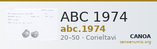 ABC 1974 — CANOA