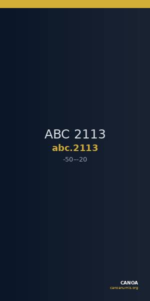 ABC 2113 — CANOA