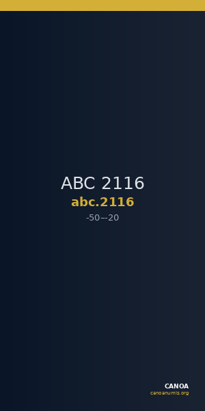 ABC 2116 — CANOA