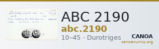 ABC 2190 — CANOA