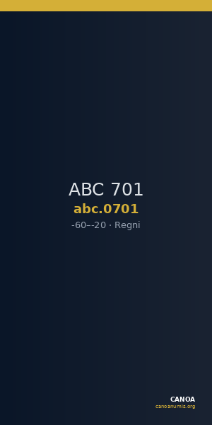 ABC 701 — CANOA