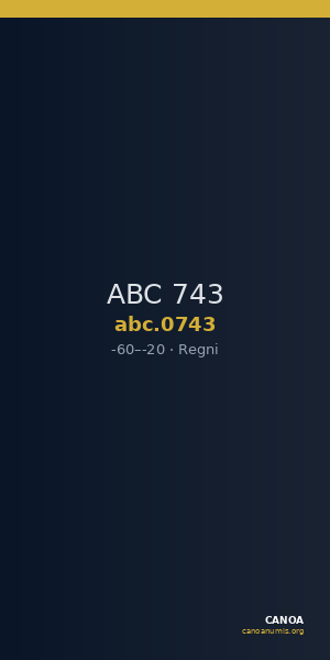 ABC 743 — CANOA