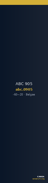 ABC 905 — CANOA