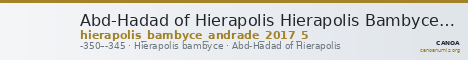 Abd-Hadad of Hierapolis Hierapolis Bambyce Andrade 2017 Series 5 — CANOA