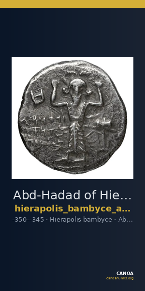 Abd-Hadad of Hierapolis Hierapolis Bambyce Andrade 2017 Series 6 — CANOA