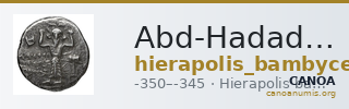 Abd-Hadad of Hierapolis Hierapolis Bambyce Andrade 2017 Series 6 — CANOA
