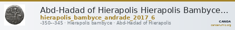 Abd-Hadad of Hierapolis Hierapolis Bambyce Andrade 2017 Series 6 — CANOA