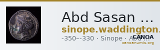 Abd Sasan of Sinope Sinope Waddington 1925 33 — CANOA