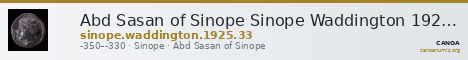 Abd Sasan of Sinope Sinope Waddington 1925 33 — CANOA