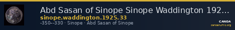 Abd Sasan of Sinope Sinope Waddington 1925 33 — CANOA