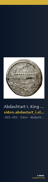 Abdashtart I, King of Sidon Sidon Elayi 2004 IV.2.1.1-3 — CANOA