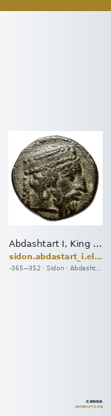 Abdashtart I, King of Sidon Sidon Elayi 2004 IV.2.7-8 — CANOA