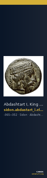 Abdashtart I, King of Sidon Sidon Elayi 2004 IV.2.7-8 — CANOA