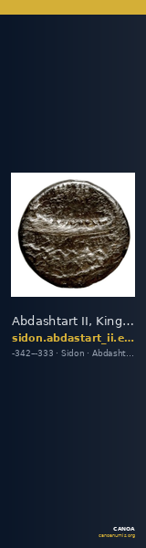 Abdashtart II, King of Sidon Sidon Elayi 2004 IV.5.1-3 — CANOA