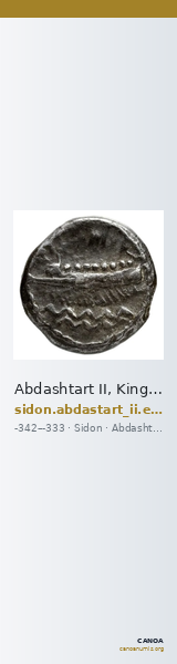 Abdashtart II, King of Sidon Sidon Elayi 2004 IV.5.4 — CANOA