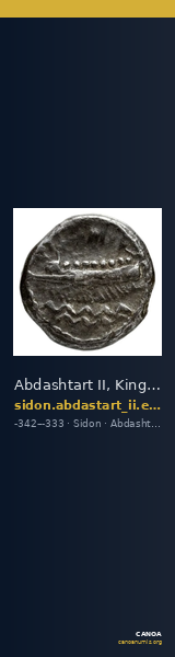 Abdashtart II, King of Sidon Sidon Elayi 2004 IV.5.4 — CANOA