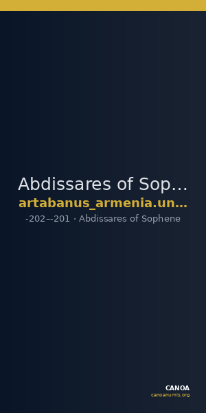Abdissares of Sophene Armenia Kovacs 2016 21 — CANOA