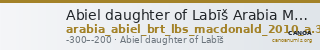 Abiel daughter of Labīš Arabia MacDonald 2010 A.3-B.2 — CANOA