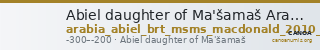 Abiel daughter of Ma'šamaš Arabia MacDonald 2010 A.2 — CANOA