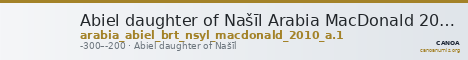 Abiel daughter of Našīl Arabia MacDonald 2010 A.1 — CANOA