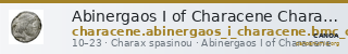 Abinergaos I of Characene Charax Spasinou BMC Characene pl. 43, 7 — CANOA