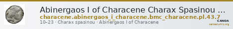 Abinergaos I of Characene Charax Spasinou BMC Characene pl. 43, 7 — CANOA