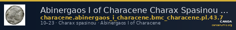 Abinergaos I of Characene Charax Spasinou BMC Characene pl. 43, 7 — CANOA