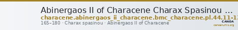Abinergaos II of Characene Charax Spasinou BMC Characene pl. 44, 11-12 — CANOA