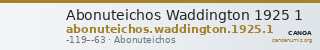 Abonuteichos Waddington 1925 1 — CANOA