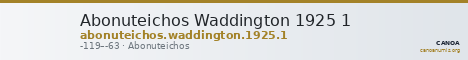 Abonuteichos Waddington 1925 1 — CANOA