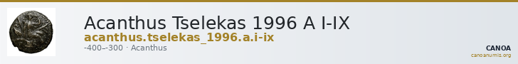 Acanthus Tselekas 1996 A I-IX — CANOA