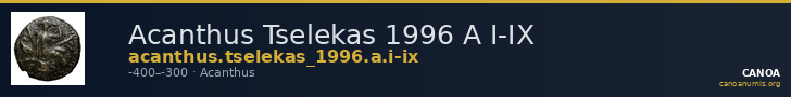 Acanthus Tselekas 1996 A I-IX — CANOA