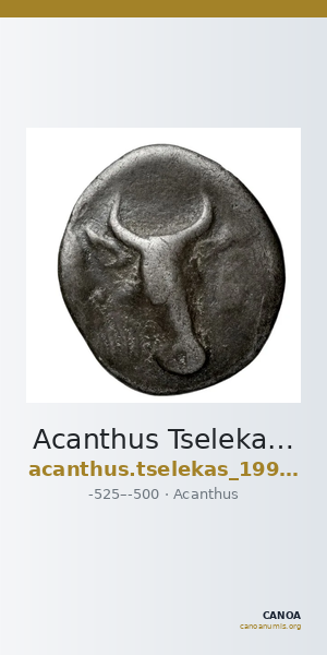 Acanthus Tselekas 1996 Period A, groups 1-7 — CANOA