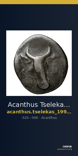 Acanthus Tselekas 1996 Period A, groups 1-7 — CANOA