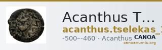 Acanthus Tselekas 1996 Period B, TR4; C, TR8-13 — CANOA