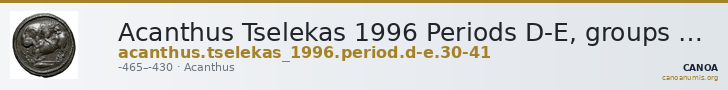 Acanthus Tselekas 1996 Periods D-E, groups 30-41 — CANOA