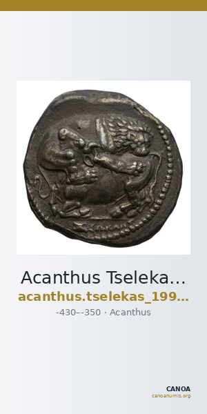 Acanthus Tselekas 1996 Periods F-G, groups 42-61 — CANOA